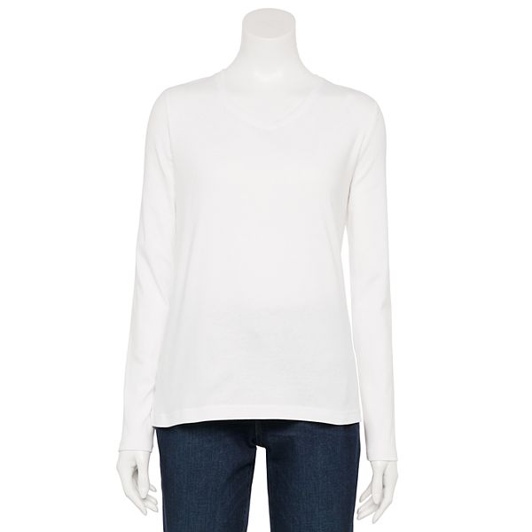Plus Size Croft & Barrow® Essential V-Neck Top