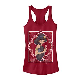 Juniors' Disney's Aladdin Jasmine Geometric Frame Graphic Tank