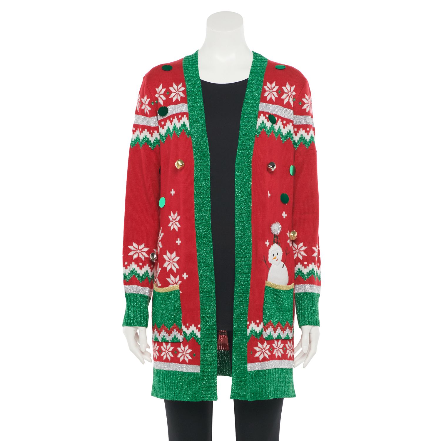 kohls red cardigan