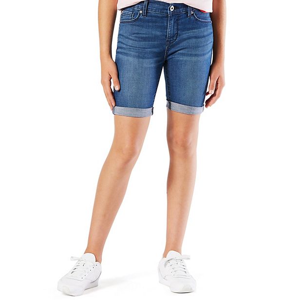 Girls 7 16 DENIZEN from Levi s Cuffed Bermuda Jean Shorts