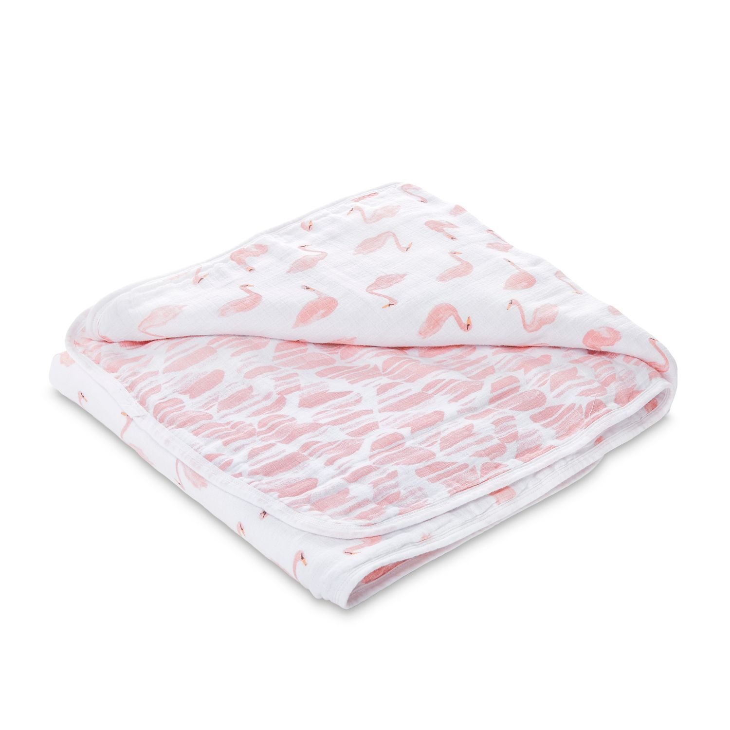 flamingo muslin blanket