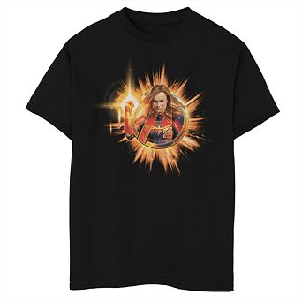 Boys 6-20 Marvel Avengers Endgame Captain Marvel Burst Logo Graphic Tee