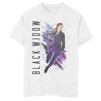 Boys 8-20 Marvel Avengers Endgame Black Widow Galaxy Painted Graphic Tee