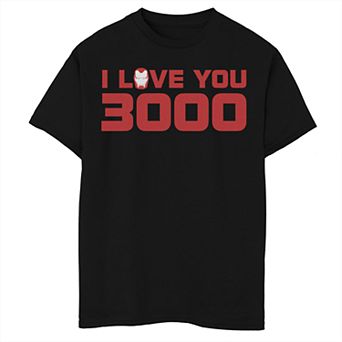 Boys 8-20 Marvel Avengers Endgame Iron Man I Love You 3000 Graphic Tee