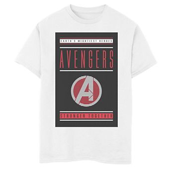 Boys 8-20 Marvel Avengers Endgame Stronger Together Poster Graphic Tee