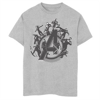 Boys 8-20 Marvel Avengers Endgame Heroes Around Logo Graphic Tee