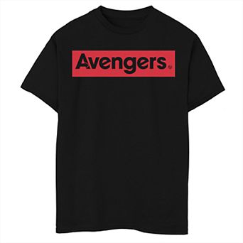 Boys 8-20 Marvel Avengers Endgame Bold Red Square Logo Graphic Tee