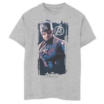 Boys 8-20 Marvel Avengers Endgame Captain America Poster Graphic Tee