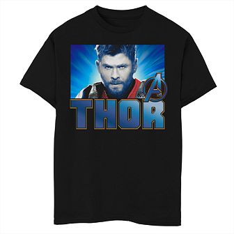 Boys 8-20 Marvel Avengers Endgame Thor Bold Logo Graphic Tee