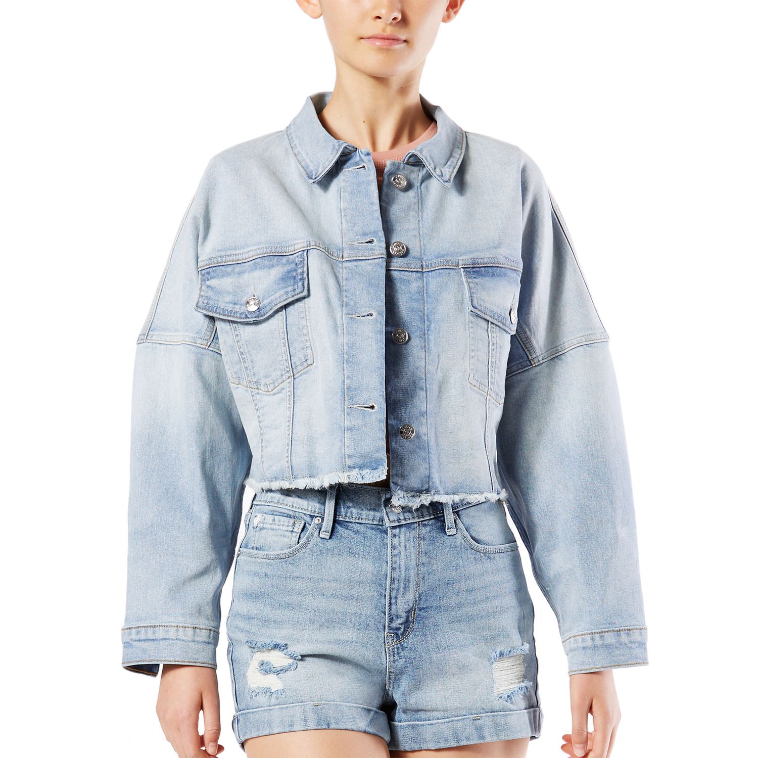 levis cropped denim jacket