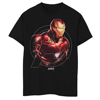 Boys 8-20 Marvel Avengers Endgame Iron Man Logo Fill Graphic Tee