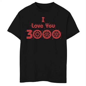 Boys 8-20 Marvel Avengers Endgame I Love You 3000 Circuits Graphic Tee
