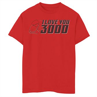 Boys 8-20 Marvel Avengers Endgame I Love You 3000 Helmet Graphic Tee