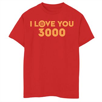 Boys 8-20 Marvel Avengers Endgame I Love You 3000 Simple Graphic Tee