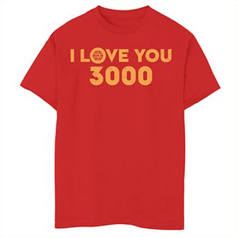 Boys 8-20 Marvel Avengers Endgame I Love You 3000 Simple Graphic Tee