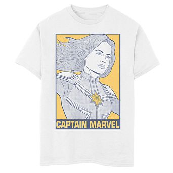 Boys 8-20 Marvel Avengers Endgame Captain Marvel Pop Poster Graphic Tee