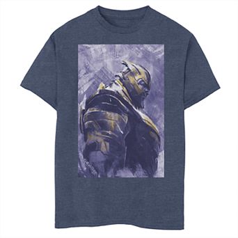 Boys 8-20 Marvel Avengers Endgame Thanos Painted Poster Graphic Tee