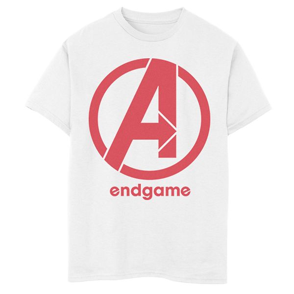 Boys 8 20 Marvel Avengers Endgame Simple Red Logo Graphic Tee
