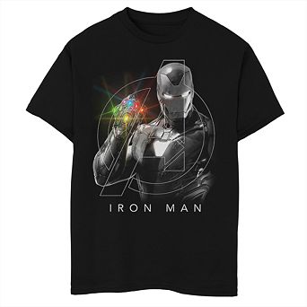 Boys 8-20 Marvel Avengers Endgame Iron Man Infinity Gauntlet Glow Portrait Graphic Tee