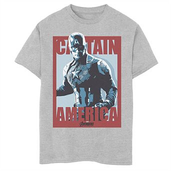 Boys 8-20 Marvel Avengers Endgame Captain America Tonal Poster Graphic Tee