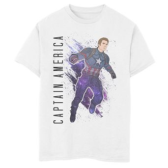 Boys 8-20 Marvel Avengers Endgame Captain America Galaxy Painted Graphic Tee