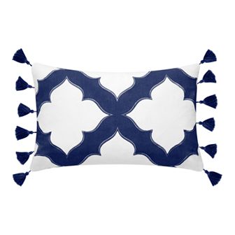 14"x22" Embroidered Feather Pillow