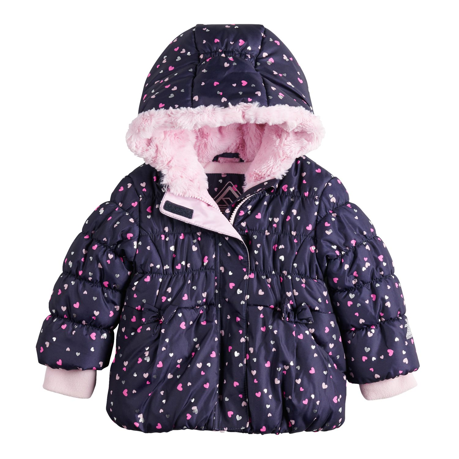 girls navy puffer coat