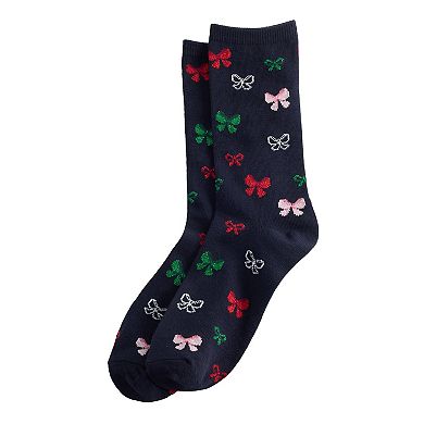 Women's SHINE Holiday Crew Socks