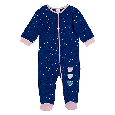 Baby Girl Just Born® Hearts 2 Pack Zip-front Sleep 'n Play