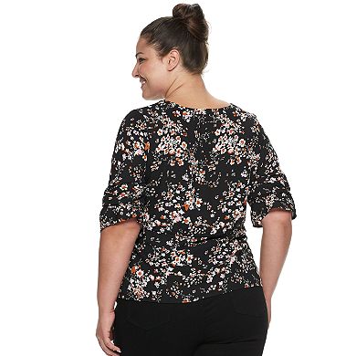 Plus Size EVRI Shirred Waist Blouse