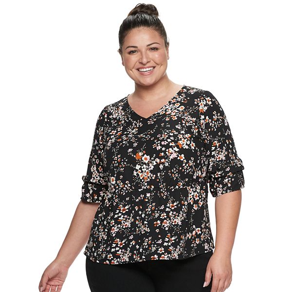 Plus Size EVRI™ Shirred Waist Blouse