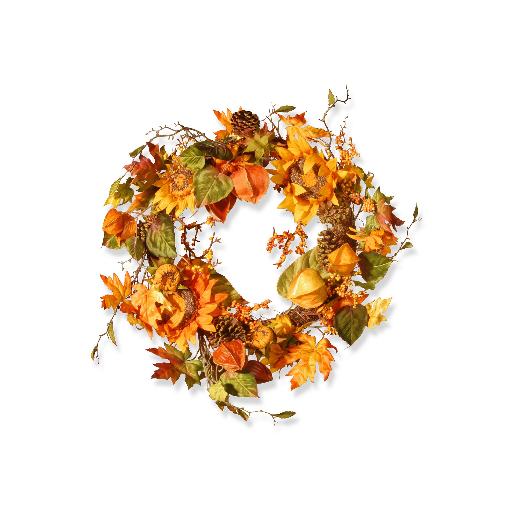 National Tree Company Sunflower Autumn Wreath, Yellow