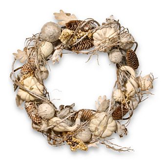 National Tree Company Pumpkin and Pinecone Wreath