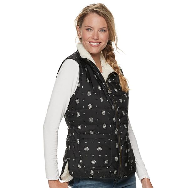 Kohls puffer outlet vest women's