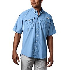 Men's Columbia PFG Navy Auburn Tigers Slack Tide Camp Button-Up Shirt