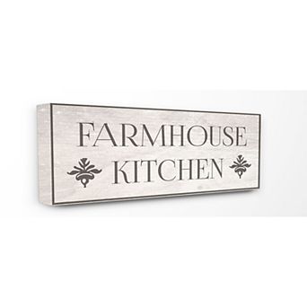 Stupell Home Decor Farmhouse Kitchen Typography Stretched Canvas Wall Art