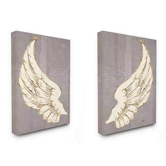 Stupell Home Decor Baroque Angel Wings Wall Art Set