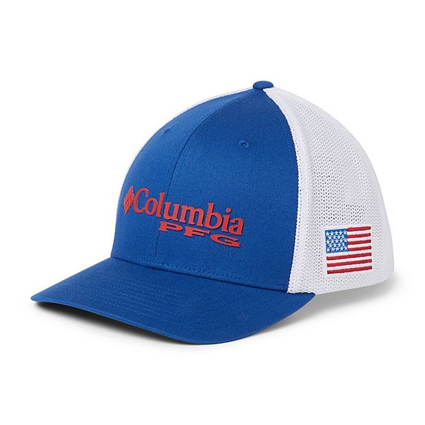 Columbia PFG Mesh Ball Cap, Mountain Blue, L/XL