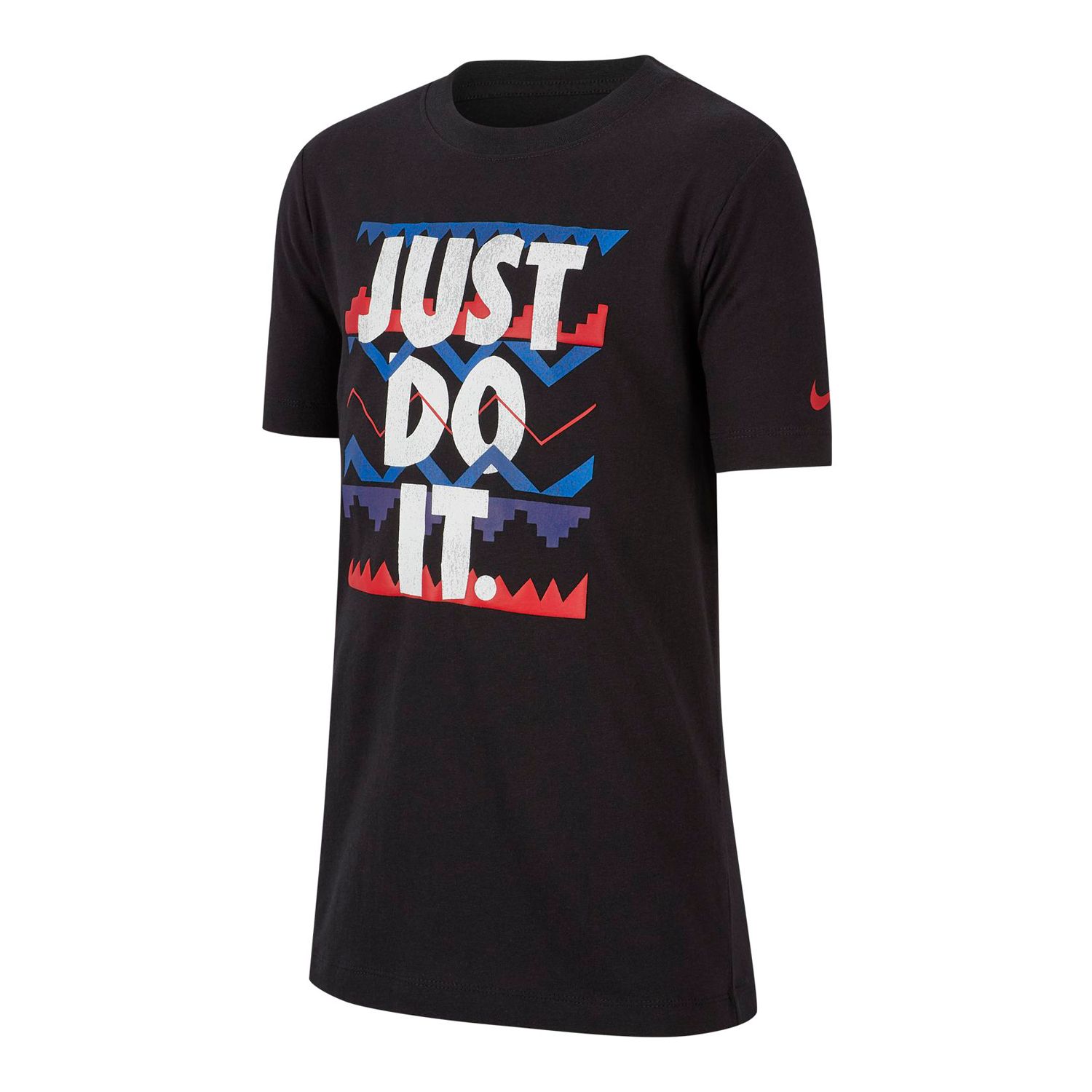 red and blue nike shirt