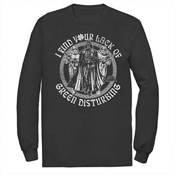 Men's Star Wars Darth Vader Lack Of Luck Long Sleeve Graphic Tee
