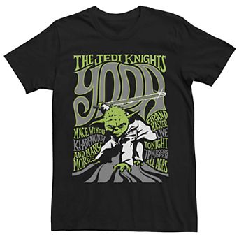Men's Star Wars Yoda Jedi Knight 70's Style Poster Graphic Tee