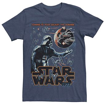 Men's Star Wars Vader Classic Movie Poster Graphic Tee