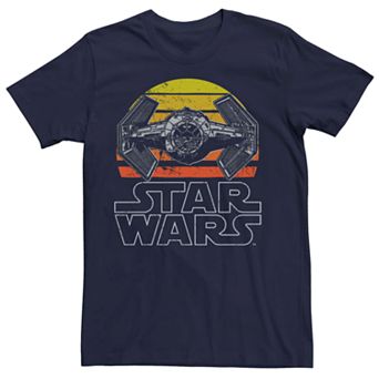 Men's Star Wars Tie Fighter Retro Sunset Tee