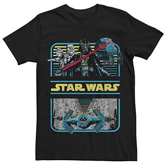 Men's Star Wars Darth Vader Vintage Mash Up Poster Graphic Tee