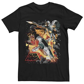 Men's Star Wars Empire Mash Up Space Poster Graphic Tee