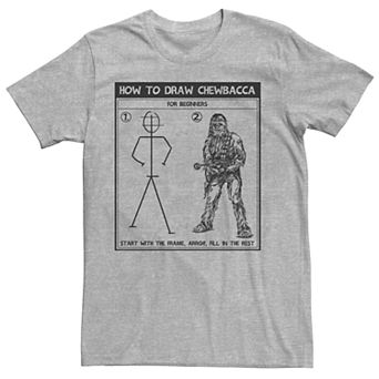 Men's Star Wars How to Draw Chewbacca Tee