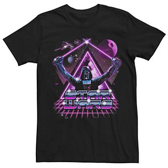 Men's Star Wars Darth Vader 80's Chrome Style Poster Graphic Tee