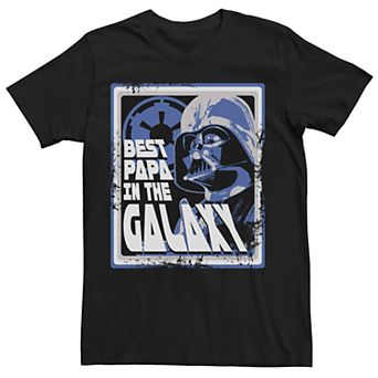 Men's Star Wars Darth Vader Best Papa In The Galaxy Graphic Tee