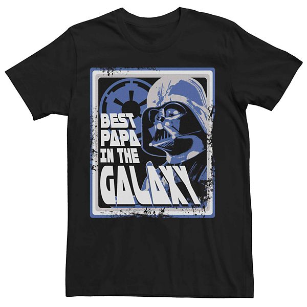 Men s Star Wars Darth Vader Best Papa In The Galaxy Graphic Tee