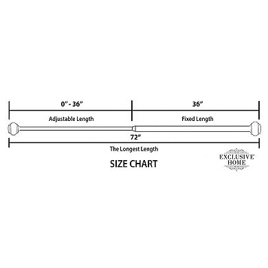 Exclusive Home Crystal Ball Double Curtain Rod